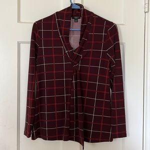 Ann Taylor Factory plaid blouse, SP
